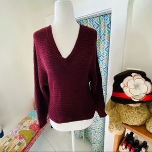 American Eagle Chenille V-Neck Pullover Sweater (size S)